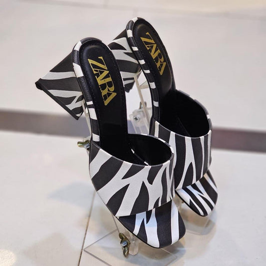 ZARA Women’s Premium Multicolor Heels – Elegant, Chic & Comfortable Synthetic Leather