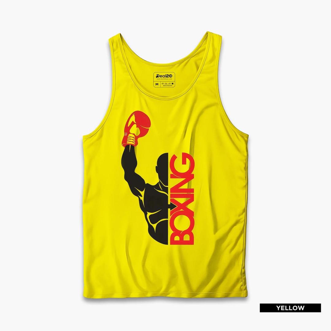 Men’s Premium Dri-Fit Printed Sando Tanks – Pack of 3 (Boxing Edition)
