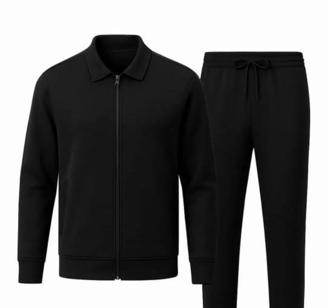 Premium Fleece Plain Zipper Track Suit – Multiple Color Options
