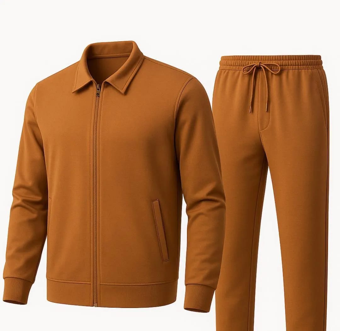 Premium Fleece Plain Zipper Track Suit – Multiple Color Options