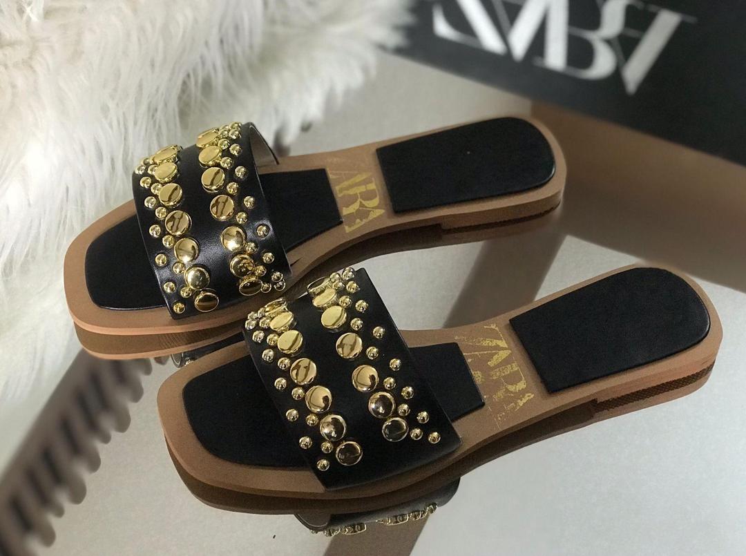 Beige Synthetic Leather Women's Fancy Flats